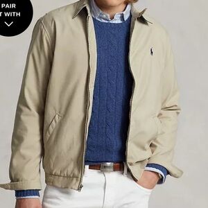 Polo by Ralph Lauren Men's Beige Lightweight 100% Cotton Jacket Size Large
